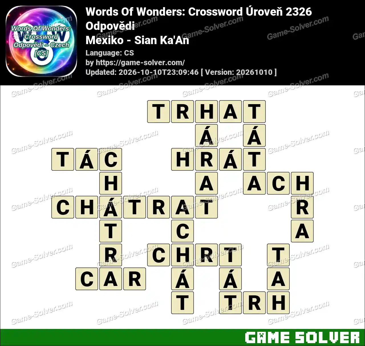 Words Of Wonders: Crossword Úroveň 2326 Odpovědi – Mexiko – Sian Ka’An